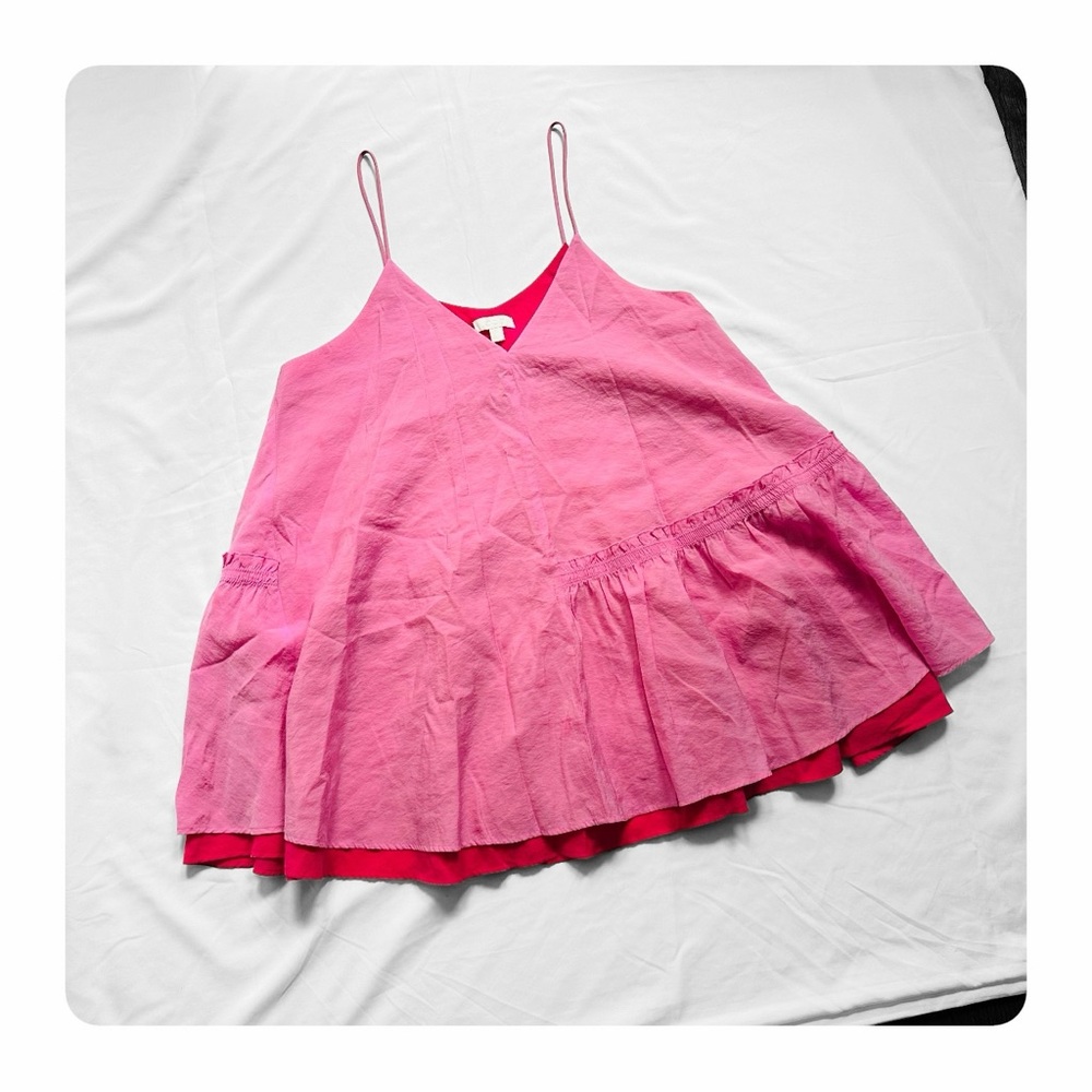 Cos Tiered Vest Top - Multicolored Pink View 3
